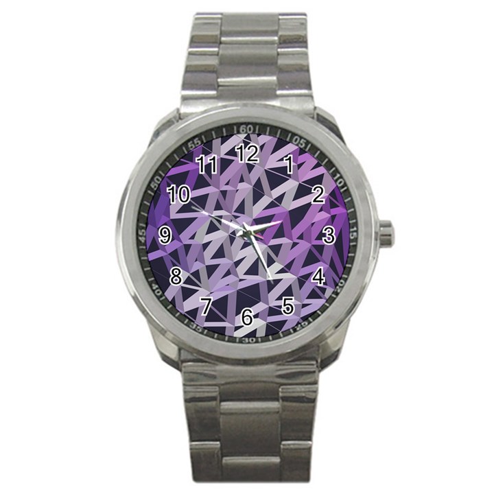 3d Lovely Geo Lines  Iv Sport Metal Watch