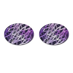 3d Lovely Geo Lines  Iv Cufflinks (oval) by Uniqued