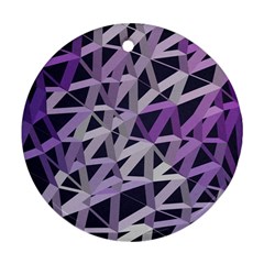 3d Lovely Geo Lines  Iv Round Ornament (two Sides)