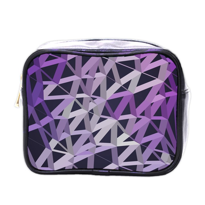 3d Lovely Geo Lines  Iv Mini Toiletries Bag (One Side)