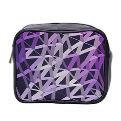 3d Lovely Geo Lines  Iv Mini Toiletries Bag (two Sides) by Uniqued