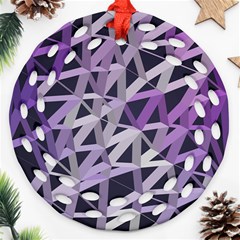 3d Lovely Geo Lines  Iv Ornament (round Filigree)