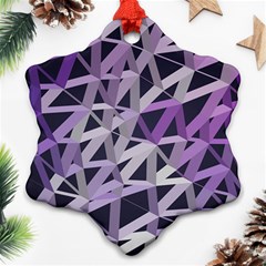 3d Lovely Geo Lines  Iv Snowflake Ornament (two Sides)