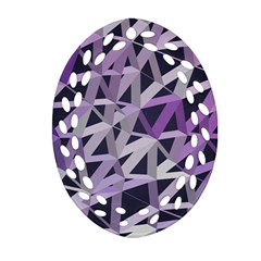 3d Lovely Geo Lines  Iv Ornament (oval Filigree) by Uniqued