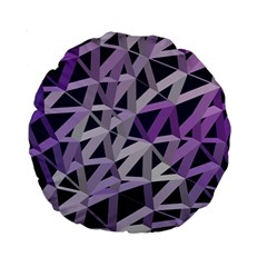 3d Lovely Geo Lines  Iv Standard 15  Premium Round Cushions by Uniqued