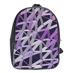 3d Lovely Geo Lines  Iv School Bag (xl) by Uniqued