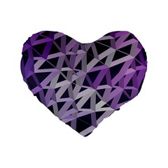 3d Lovely Geo Lines  Iv Standard 16  Premium Heart Shape Cushions by Uniqued