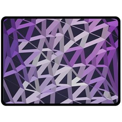 3d Lovely Geo Lines  Iv Double Sided Fleece Blanket (large)  by Uniqued