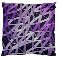 3d Lovely Geo Lines  Iv Large Flano Cushion Case (one Side) by Uniqued