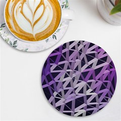 3d Lovely Geo Lines  Iv Uv Print Round Tile Coaster by Uniqued