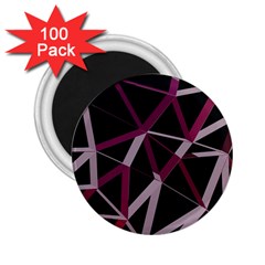 3d Lovely Geo Lines Iii 2 25  Magnets (100 Pack) 