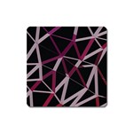 3d Lovely Geo Lines Iii Square Magnet Front