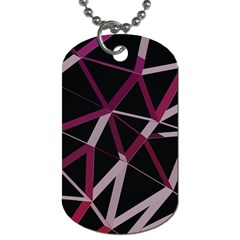 3d Lovely Geo Lines Iii Dog Tag (one Side) by Uniqued