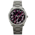 3d Lovely Geo Lines Iii Sport Metal Watch Front