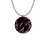 3d Lovely Geo Lines Iii 1  Button Necklace Front