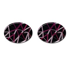 3d Lovely Geo Lines Iii Cufflinks (oval) by Uniqued