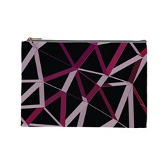 3d Lovely Geo Lines Iii Cosmetic Bag (large) by Uniqued