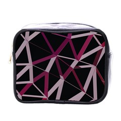 3d Lovely Geo Lines Iii Mini Toiletries Bag (one Side) by Uniqued