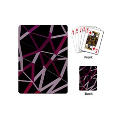 3d Lovely Geo Lines Iii Playing Cards Single Design (mini)