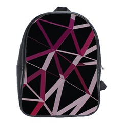 3d Lovely Geo Lines Iii School Bag (xl) by Uniqued