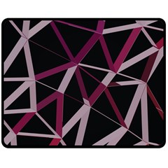 3d Lovely Geo Lines Iii Double Sided Fleece Blanket (medium)  by Uniqued