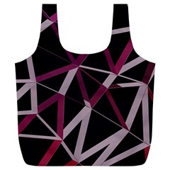 3d Lovely Geo Lines Iii Full Print Recycle Bag (xl) by Uniqued