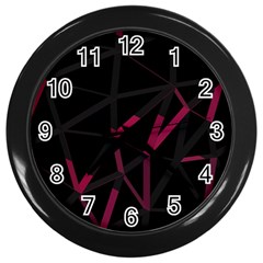 3d Lovely Geo Lines Viii Wall Clock (black)