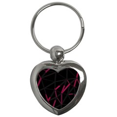 3d Lovely Geo Lines Viii Key Chain (heart)