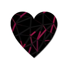 3d Lovely Geo Lines Viii Heart Magnet by Uniqued