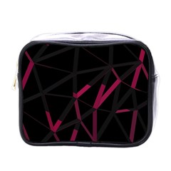 3d Lovely Geo Lines Viii Mini Toiletries Bag (one Side) by Uniqued