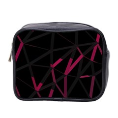 3d Lovely Geo Lines Viii Mini Toiletries Bag (two Sides) by Uniqued