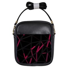 3d Lovely Geo Lines Viii Girls Sling Bag