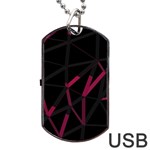 3D Lovely GEO Lines VIII Dog Tag USB Flash (One Side) Front