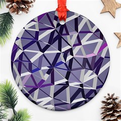 3d Lovely Geo Lines Ix Ornament (round) by Uniqued