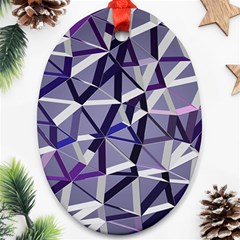 3d Lovely Geo Lines Ix Ornament (oval) by Uniqued