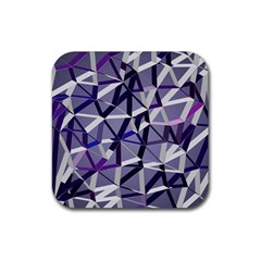 3d Lovely Geo Lines Ix Rubber Coaster (square) by Uniqued