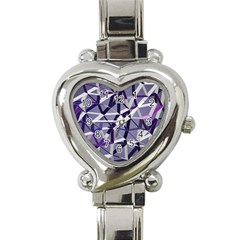 3d Lovely Geo Lines Ix Heart Italian Charm Watch by Uniqued