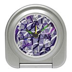 3D Lovely GEO Lines IX Travel Alarm Clock Front