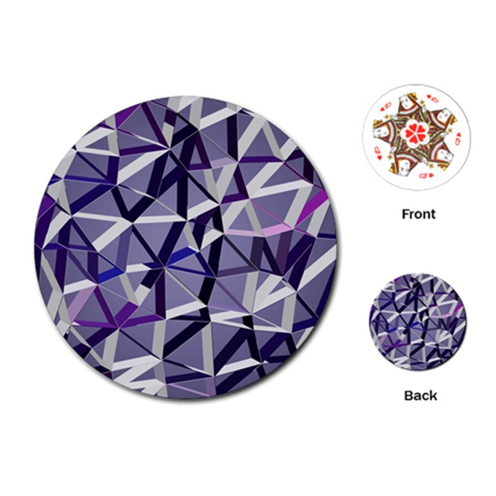 3D Lovely GEO Lines IX Playing Cards Single Design (Round)