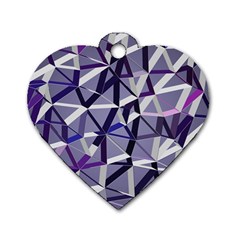 3d Lovely Geo Lines Ix Dog Tag Heart (one Side) by Uniqued