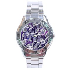 3d Lovely Geo Lines Ix Stainless Steel Analogue Watch by Uniqued