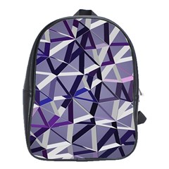 3d Lovely Geo Lines Ix School Bag (xl) by Uniqued