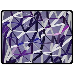 3d Lovely Geo Lines Ix Double Sided Fleece Blanket (large)  by Uniqued