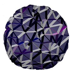 3d Lovely Geo Lines Ix Large 18  Premium Flano Round Cushions by Uniqued