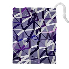 3d Lovely Geo Lines Ix Drawstring Pouch (4xl) by Uniqued