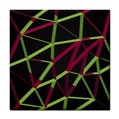 3d Lovely Geo Lines X Tile Coaster by Uniqued