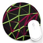 3D Lovely GEO Lines X Round Mousepads Front