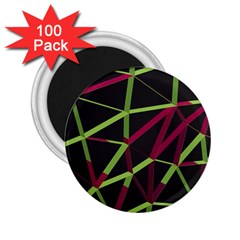 3d Lovely Geo Lines X 2 25  Magnets (100 Pack)  by Uniqued