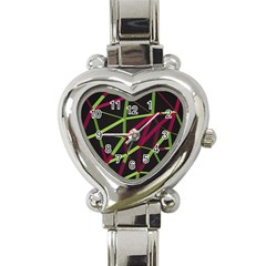 3d Lovely Geo Lines X Heart Italian Charm Watch by Uniqued