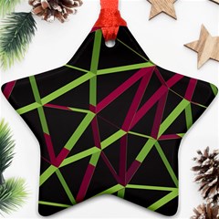 3d Lovely Geo Lines X Star Ornament (two Sides)